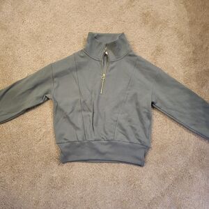 Green quarter zip pullover